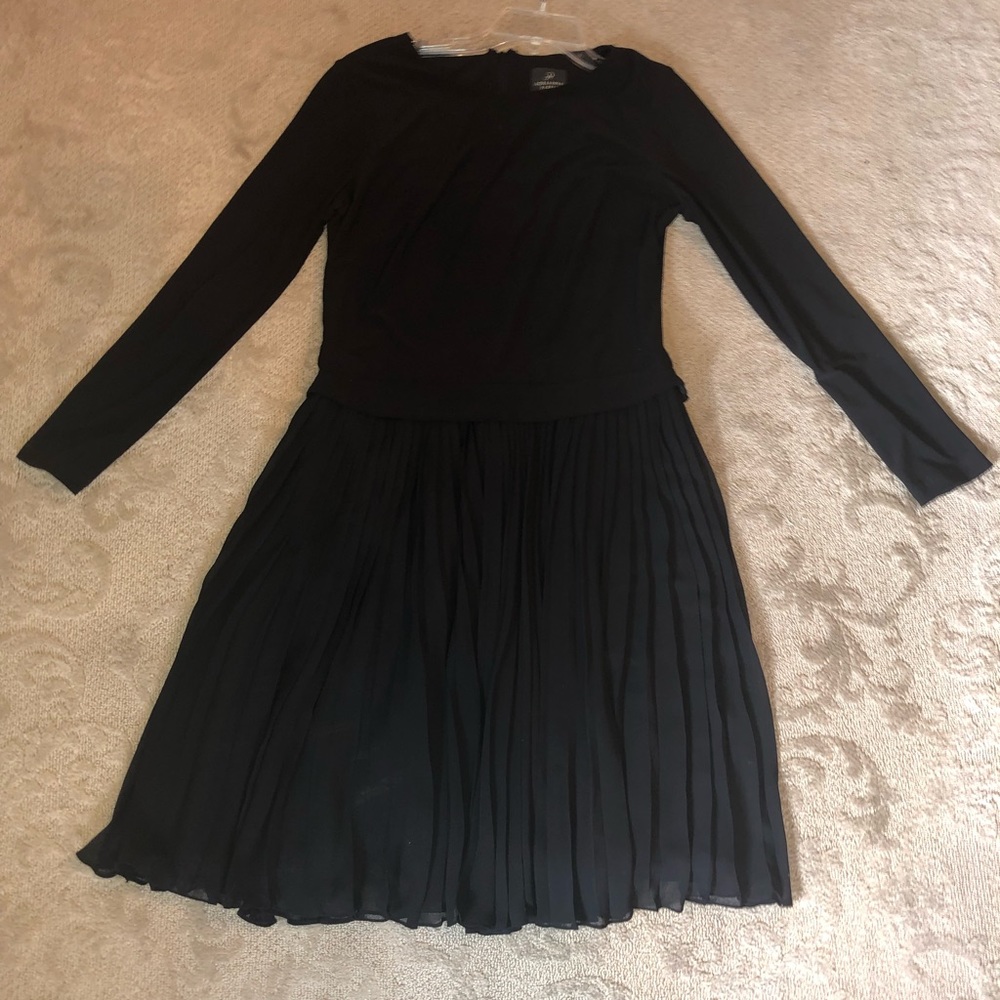 Adrianna Papell black pleated dress